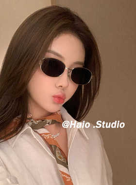 猫眼墨镜女款高级感2024新款金属