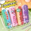 Cartoon inspirational text pencil bag for primary school students stationery gift large capacity pencil bag cute high value stationery