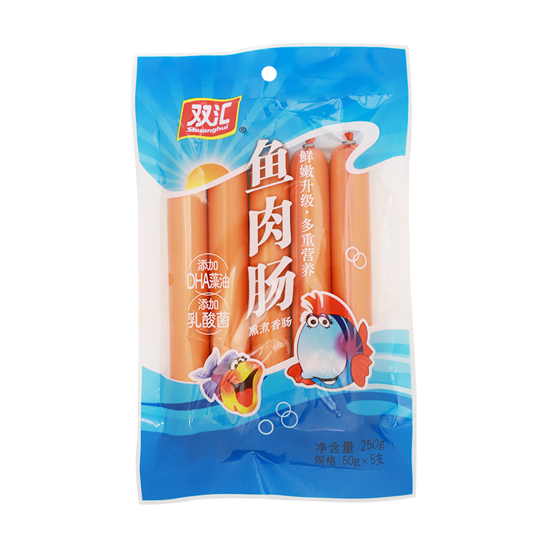 双汇火腿肠鱼肉肠250g*1袋即食休闲零食小吃香肠-图2