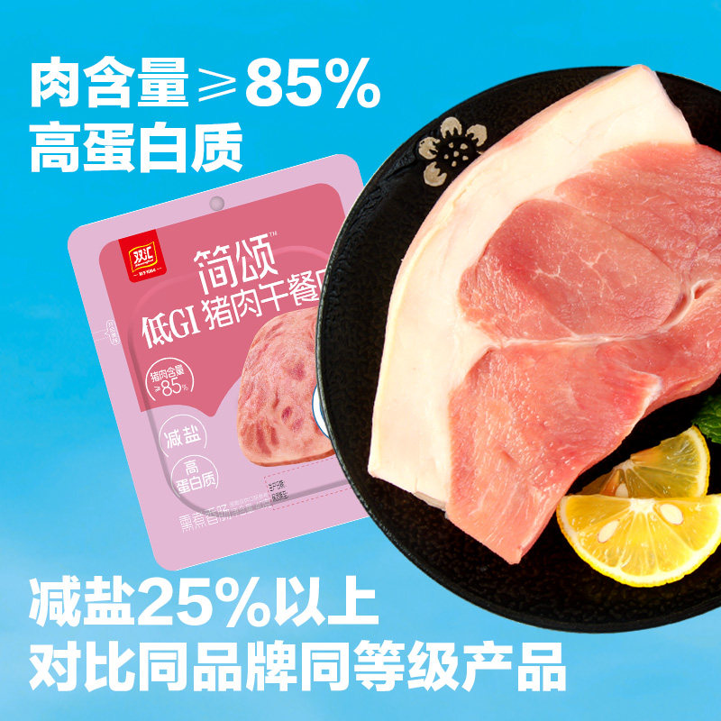 双汇简颂低GI猪鸡肉午餐肉40g*6片/盒商用儿童独立包装官方旗舰店