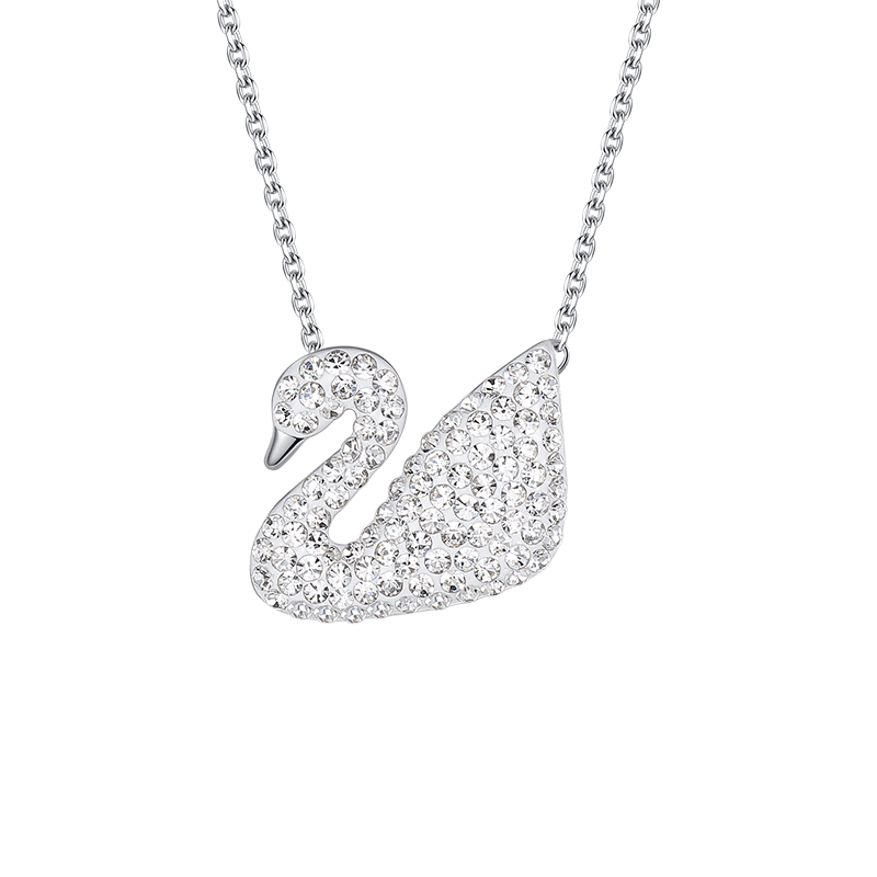 天鹅女纯银s925大小网红黑锁骨链 杰恩项链