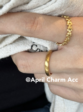 April Charm Acc小众设计感花朵戒指女ins简约个性开口食指戒