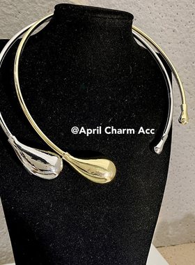 April Charm 韩国小众设计金属极简时髦项圈高级感choker颈链女