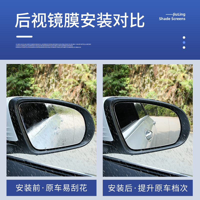 奔驰新C/A/E级改装C200E300GLA GLB GLC260L专用后视镜防雨雾贴膜 - 图1