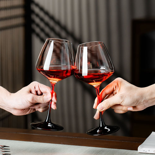 高档水晶红酒杯高颜值勃艮第酒杯微醺轻奢红领结葡萄酒杯子醒酒器 - 图2
