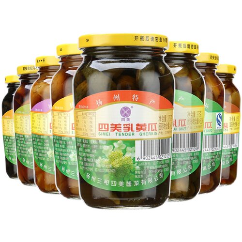 扬州特产三和四美酱菜老字号咸菜下饭菜咸甜脆腌制乳黄瓜瓶装375g - 图3