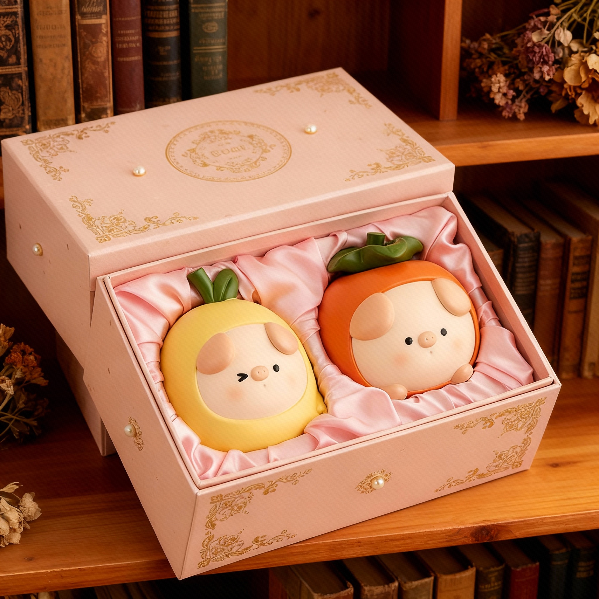 软萌治愈系卡通动物桌面摆件树脂工艺礼盒装卧室装饰品 - 图2