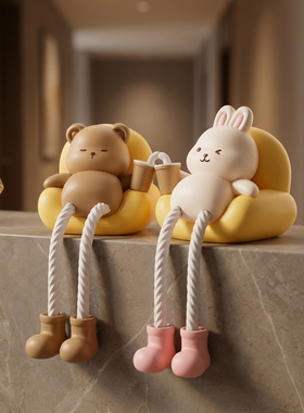 可爱卡通动物磁吸钥匙扣摆件