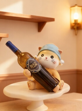 萌宠猫咪树脂酒柜收纳摆件