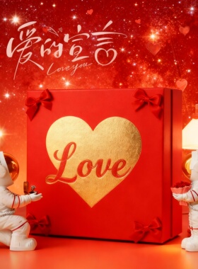 宇航员树脂电镀工艺情人节礼物