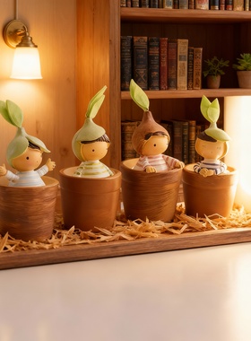 北欧卡通人物树脂装饰摆件