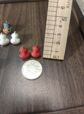 真丝名家宋锦葫芦耳钉925银针休闲百搭