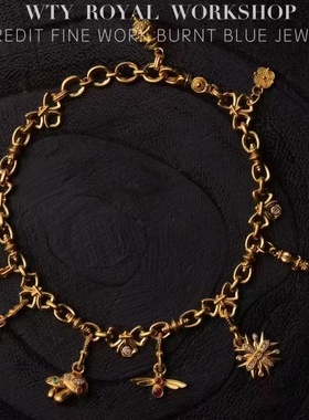 造办处细工精细工艺烧蓝足金潘多拉魔盒手链