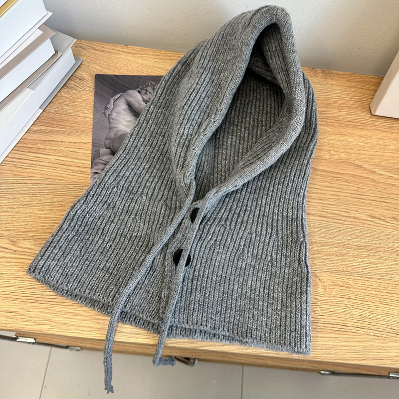 红色巴拉克拉法帽纽扣一体帽女冬季保暖新款针织帽护耳保暖帽,淘宝优惠券,粉丝福利购,淘宝优惠卷