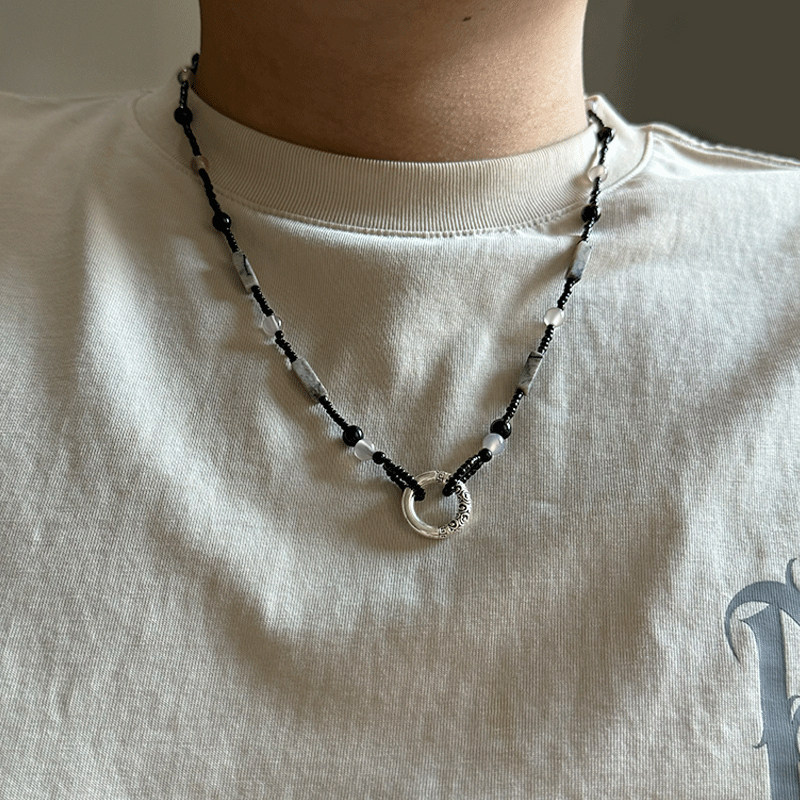 平安扣项链男款2025年新钛钢不掉色欧美高级感嘻哈潮酷配饰品 - 图3