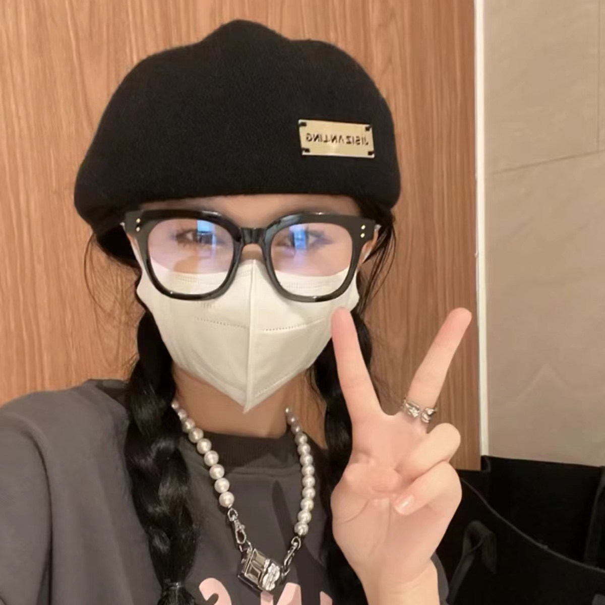 网红反戴毛呢前进贝雷帽女秋冬英伦复古黑色显脸小画家帽大头围潮,淘宝优惠券,粉丝福利购,淘宝优惠卷