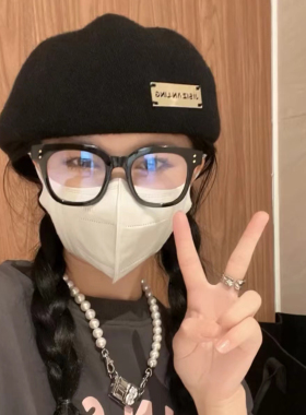 反戴贝雷帽英伦复古女秋冬大头围