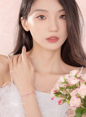 招桃花四叶草手链闺蜜生日礼物