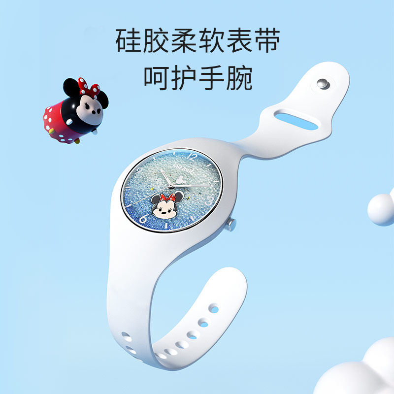 迪士尼小学生女生少女米奇卡通手表 zwot智威国产腕表