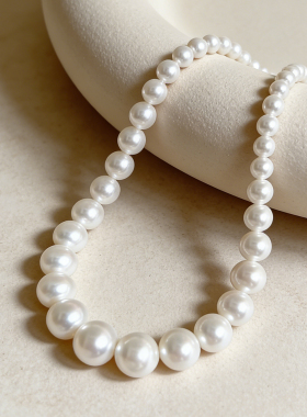 澳白大珍珠项链女款锁骨链