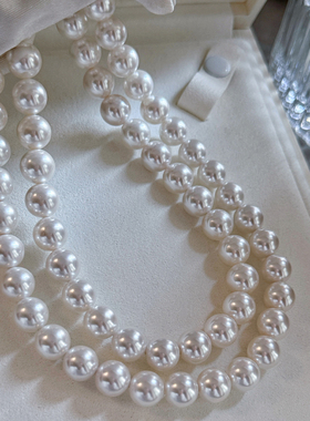 珍珠项链双层叠戴2026新款爆款女款轻奢小众颈链秋冬毛衣链高级感