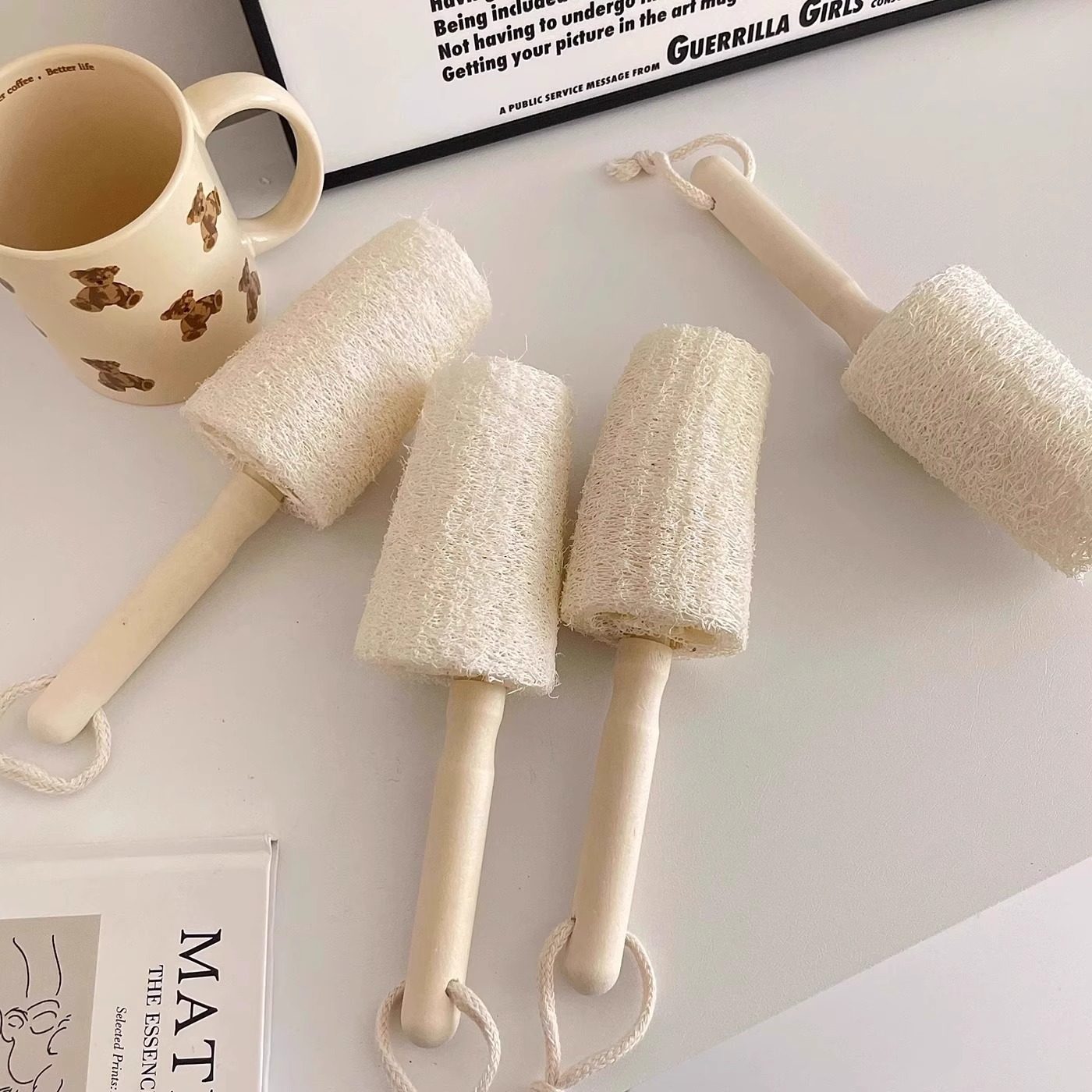 实木柄丝瓜络洗杯刷挂式长柄杯刷家用不沾油洗锅刷复古带柄洗碗刷,淘宝优惠券,粉丝福利购,淘宝优惠卷