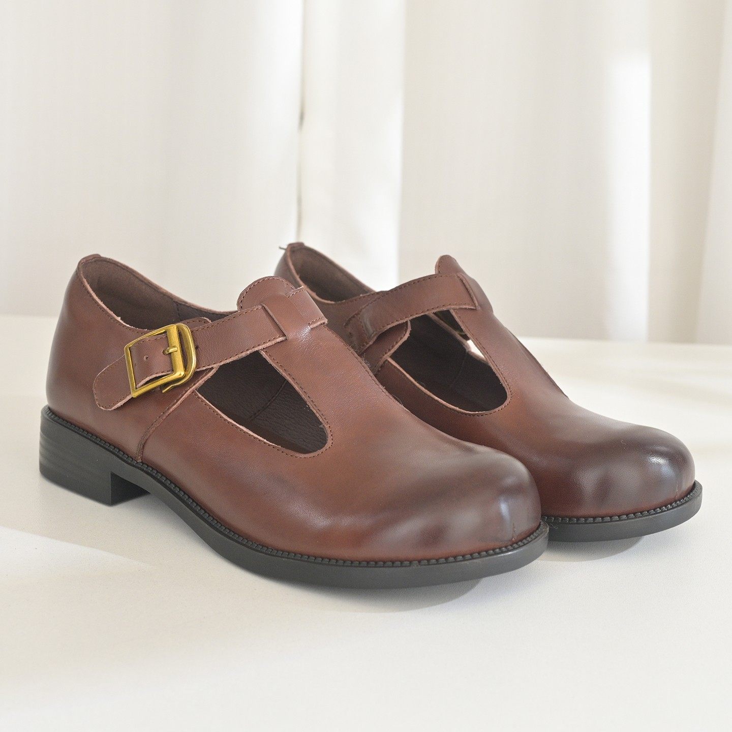 步享~复古T字带玛丽珍鞋女软底小皮鞋圆头平底真皮深口休闲单鞋40,淘宝优惠券,粉丝福利购,淘宝优惠卷