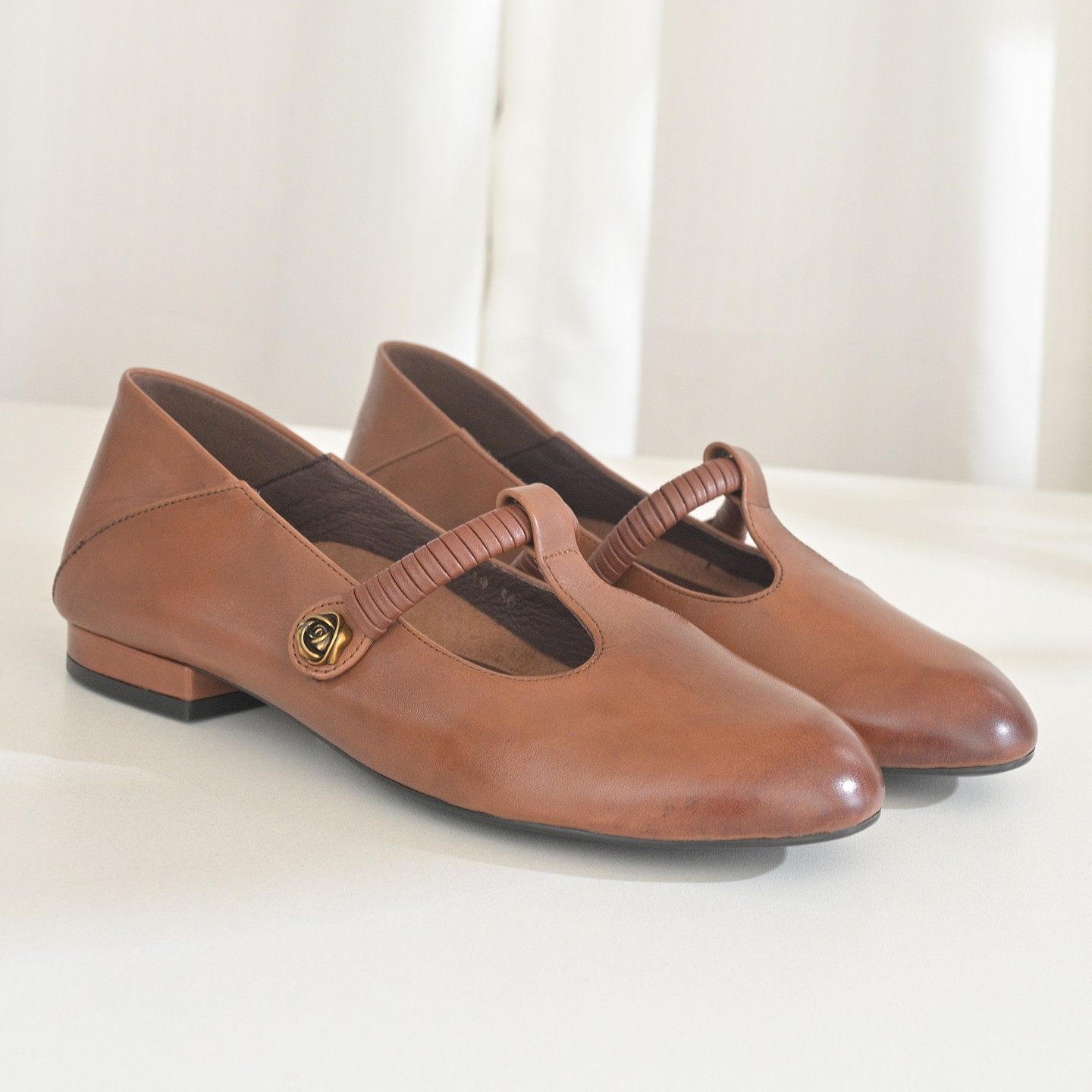 步享~小众复古T型带玛丽珍鞋女软底小皮鞋圆头平底真皮浅口单鞋40,淘宝优惠券,粉丝福利购,淘宝优惠卷