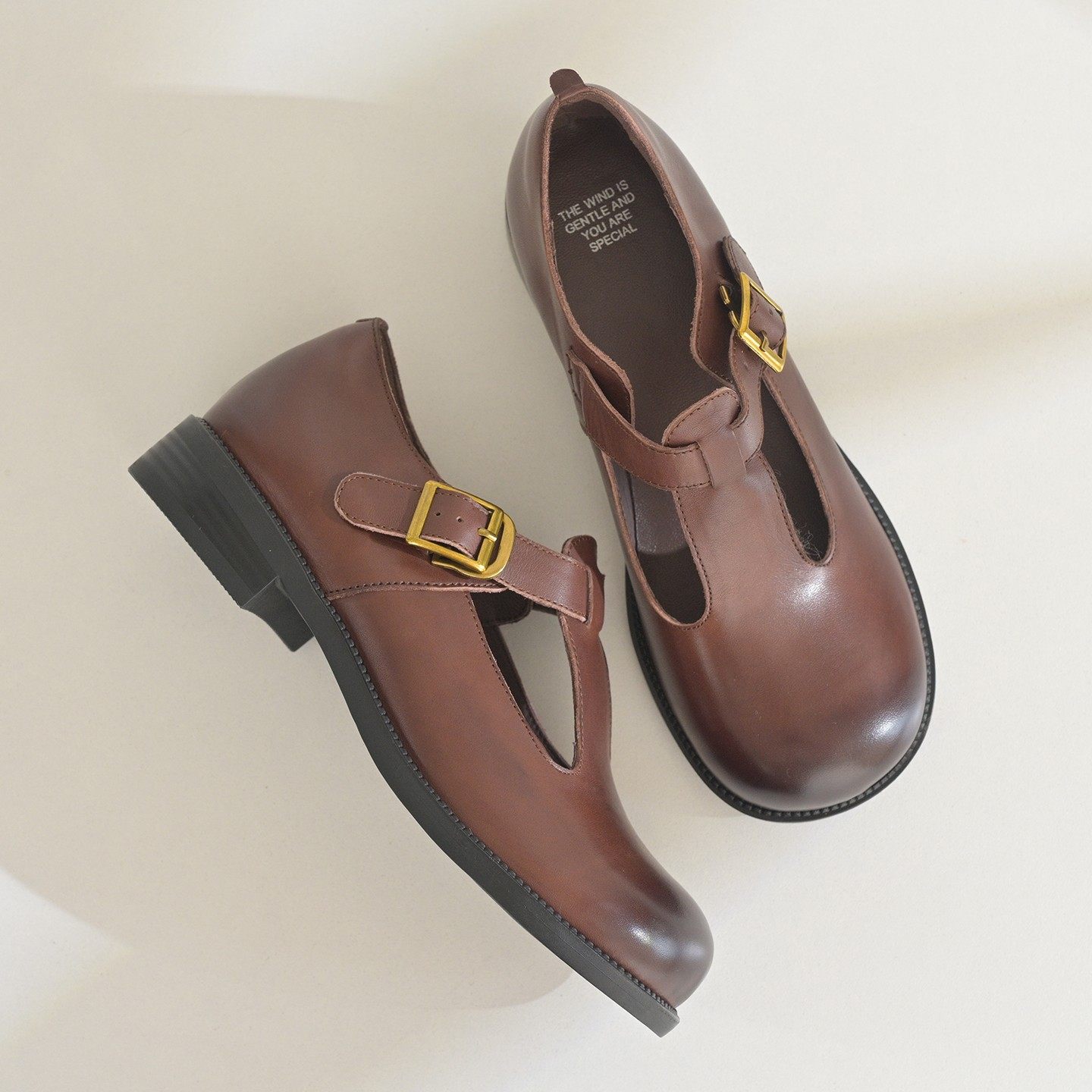 步享~复古T字带玛丽珍鞋女软底小皮鞋圆头平底真皮深口休闲单鞋40,淘宝优惠券,粉丝福利购,淘宝优惠卷