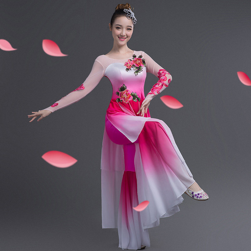 古典舞女飘逸新款中国风民族舞蹈服 卡妆妮民族服装/舞台装