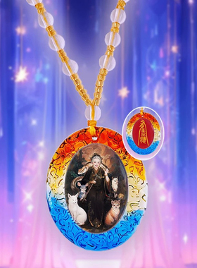 九尾狐吊坠玄白狐黑妈妈黑老太太挂件琉璃定制项链毛衣链