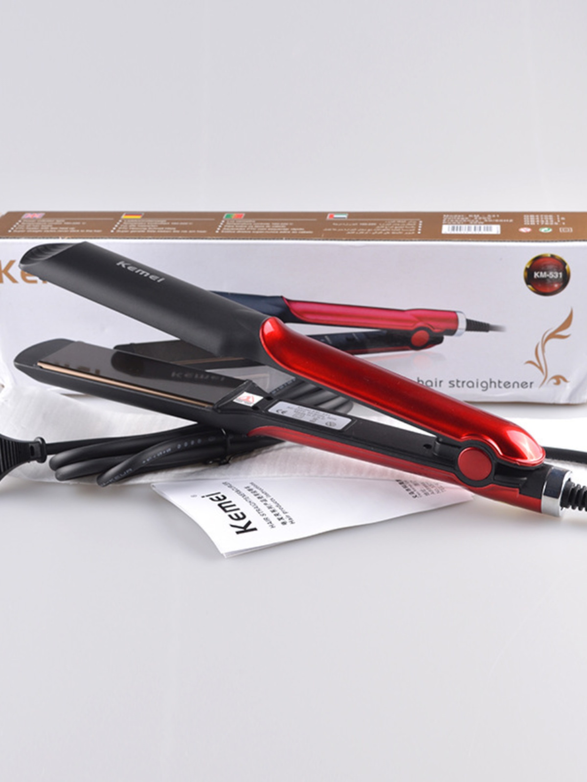 Hair Straightener Styler Flat Iron Salon直发器拉直内扣电夹板-图1