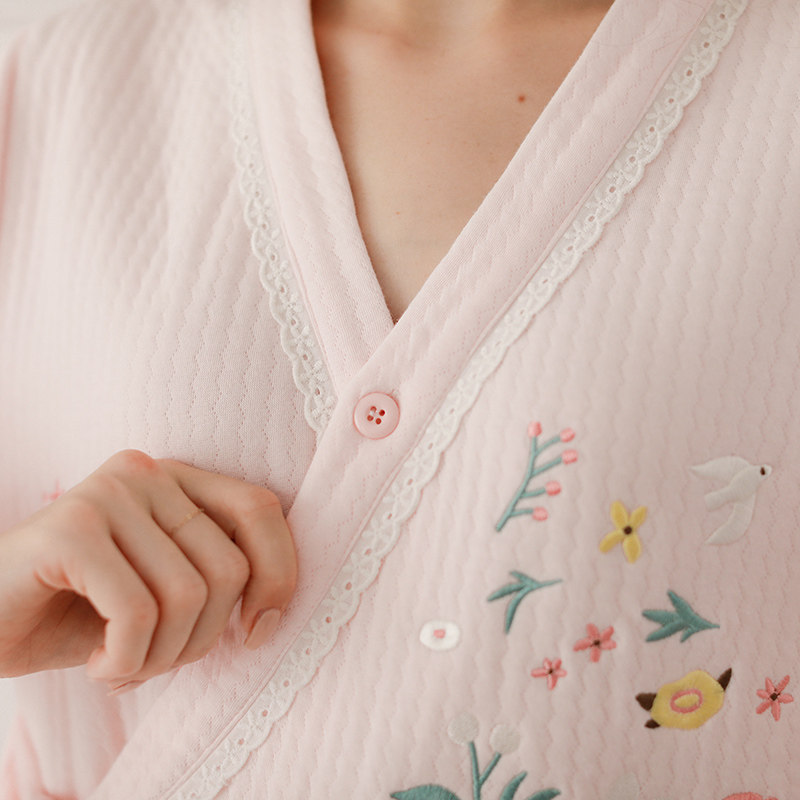 静孕月子服冬季产后空气棉1睡衣 静孕家居服套装