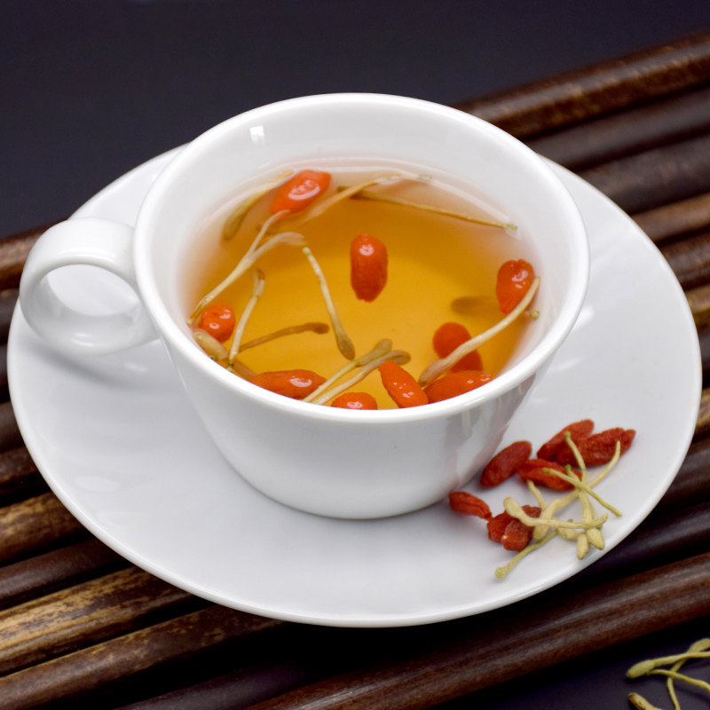 杏林草堂宁夏红枸杞金银花茶2罐组合养生茶泡水清降去叶火搭菊花