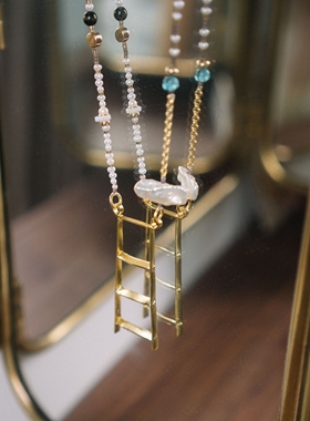 无同云梯925银镀金猫眼宝石碧玺