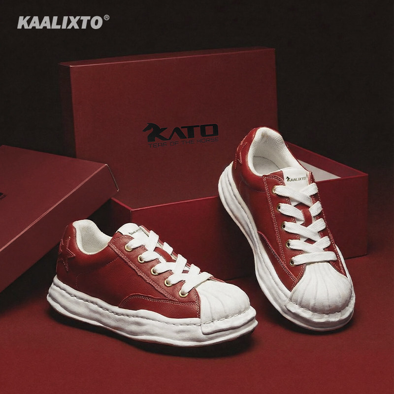 Kaalixto马年限定贝壳头星星鞋7CM隐形内增高厚底休闲男女增高鞋