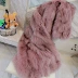 Màu lông rắn v-cổ cáo lông dài áo lông dài NTfiZrHvn3 quần áo phụ nữ - Faux Fur