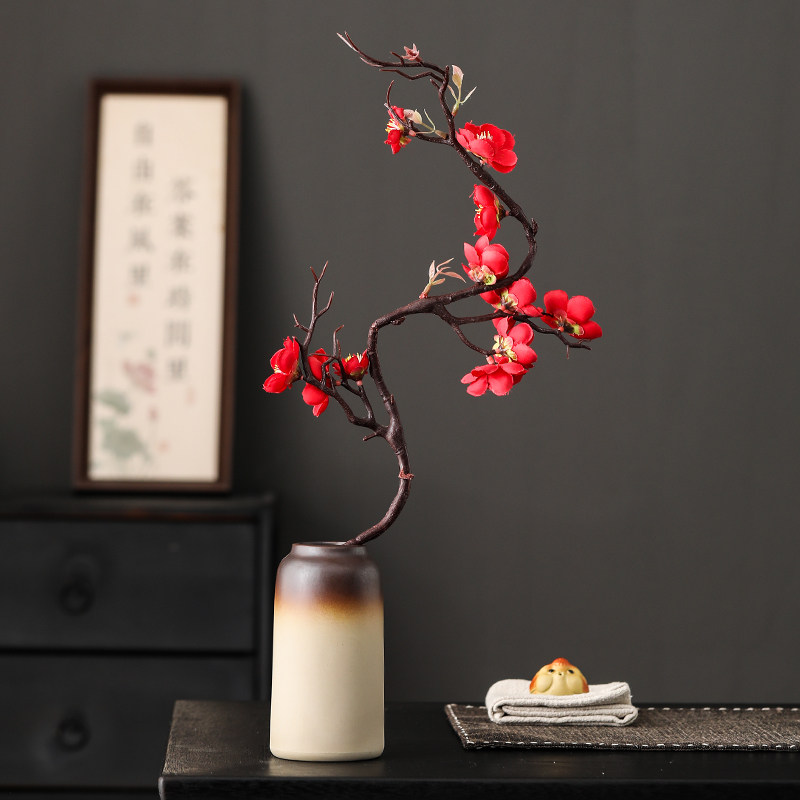 禅意粗陶花瓶陶瓷仿柴烧装饰客厅家居桌面摆件器皿创意绿萝小花器,淘宝优惠券,粉丝福利购,淘宝优惠卷