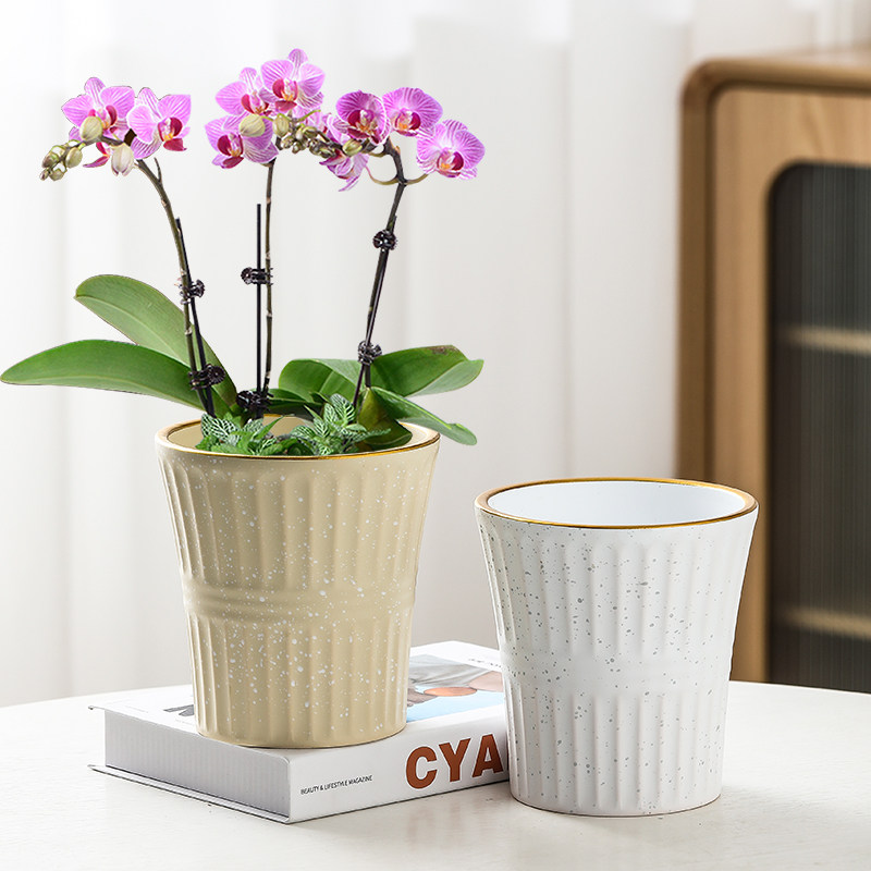 北欧花盆陶瓷简约大口径个性创意家用蝴蝶兰吊兰绿植多肉花盆清仓,淘宝优惠券,粉丝福利购,淘宝优惠卷