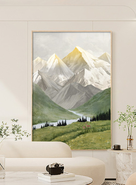 日照金山客厅装饰画沙发挂画
