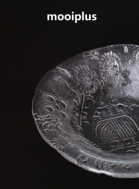 瑞典/中古｜Kosta Boda Dalom 艺术 玻璃果盘 17.5*4cm