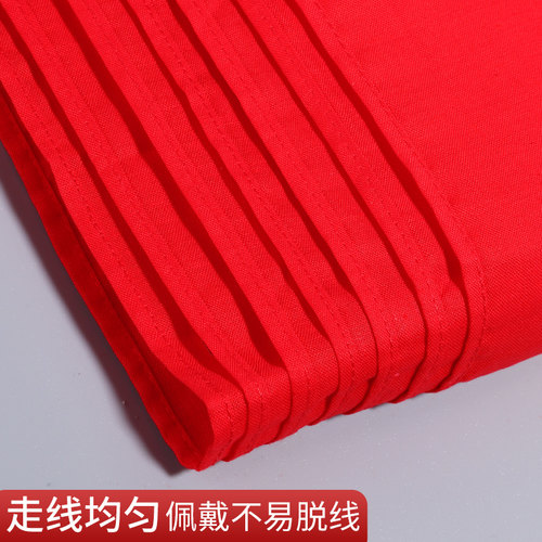 晨光红领巾小学生纯棉通用1米儿童带初中生大号1.2米中学生标准抗皱涤纶丝绸缎一年级二年级红领巾批发不掉色-图2