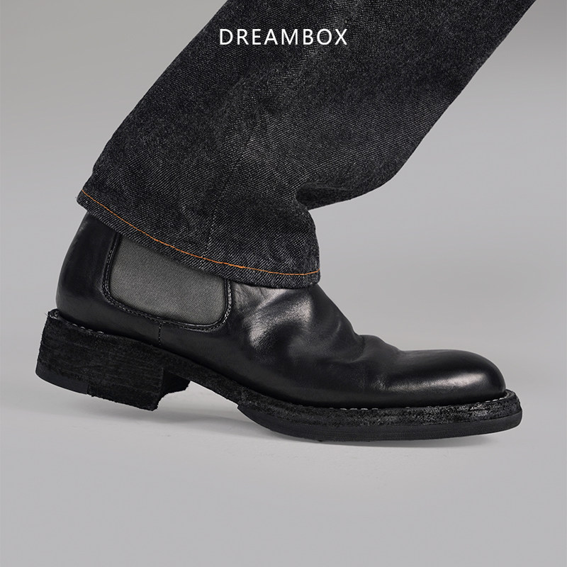 High-end horsehide Goodyear men's Chelsea boots