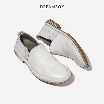 Dreambox Junbo vibram ເກີບຊາວປະມົງ summer breathable ບາງໆເກີບຫນັງເກີບ horsehide slip-on ເກີບຜູ້ຊາຍ