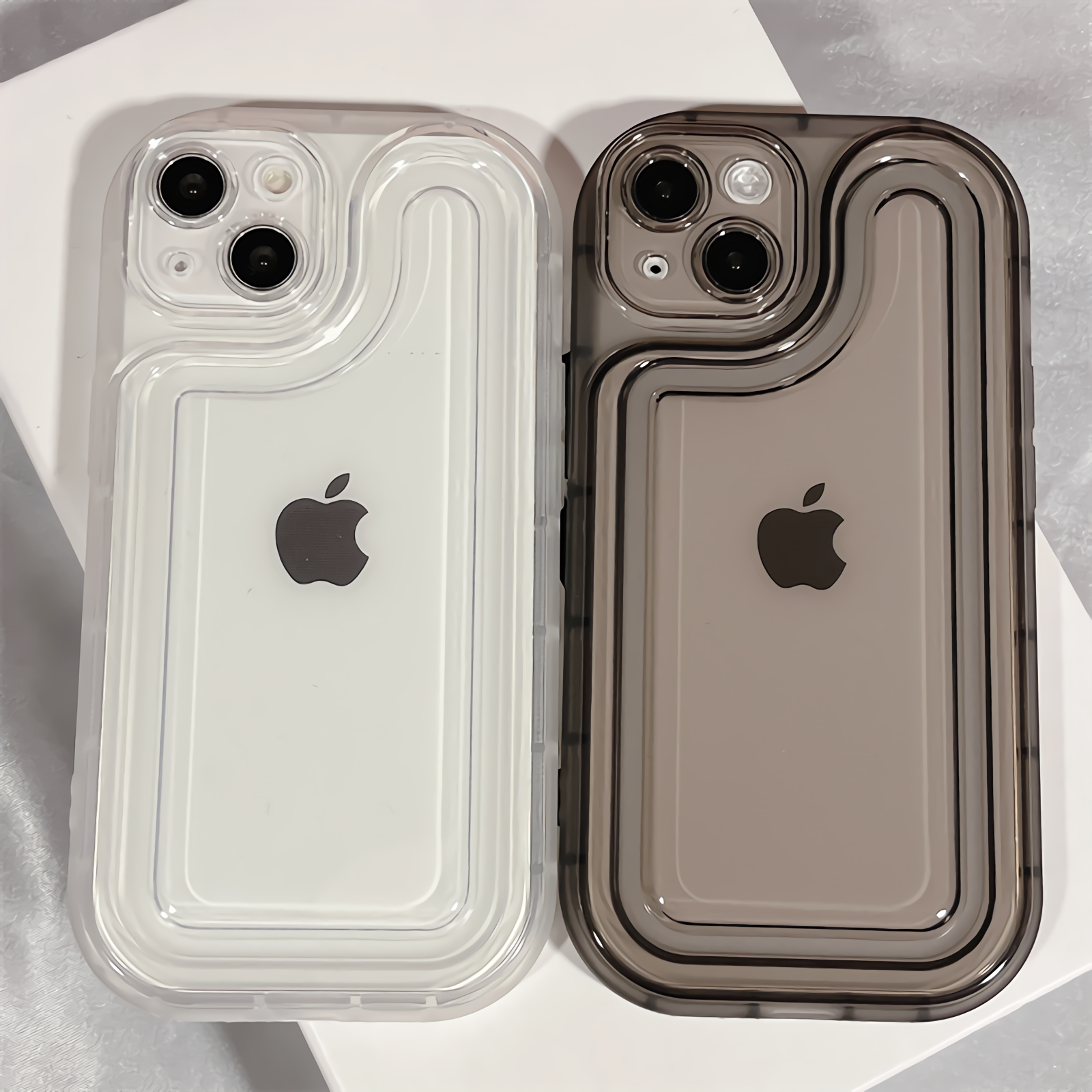 简约高级感透明气囊适用iPhone14promax苹果13手机壳情侣xsmax新款15pro防摔xr硅胶11男女款15全包软壳保护套