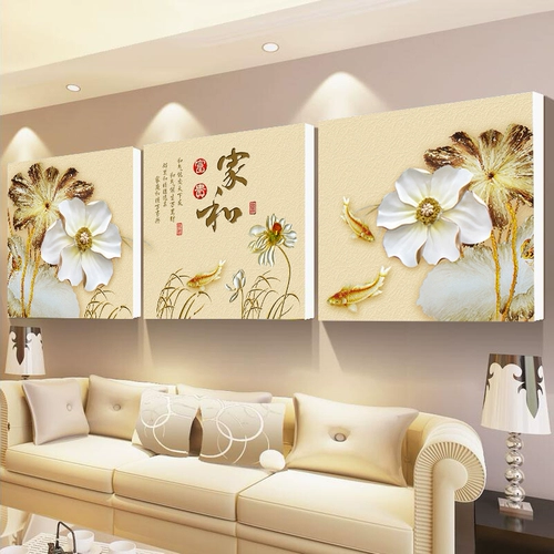 Cross -STITCH 2022 Новая вышивка Poto Home и шедеврская вышивка Простая и современная маленькая золотая тройная картина лотоса