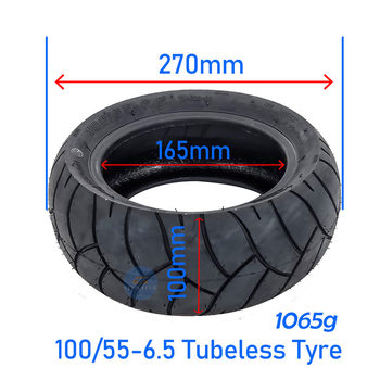 100/55-6.5 Tubeless Tire Electric Scooter Accessories Vacuum Tire Thickened Tubeless Tyres