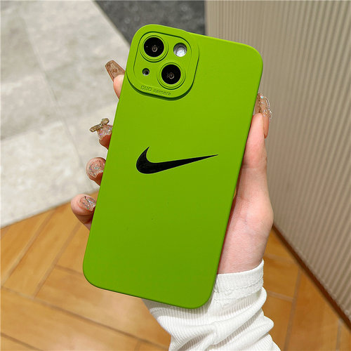 芥末绿16适用iphone13pro max苹果17nike手机壳11液态硅胶加绒软12潮牌男女15小清新xsmax软壳14plus防摔抗摔 - 图0