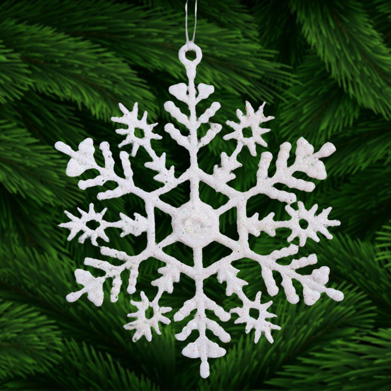 创意白色雪花片挂件圣诞装饰品雪花挂饰室内橱窗装扮圣诞树配件,淘宝优惠券,粉丝福利购,淘宝优惠卷