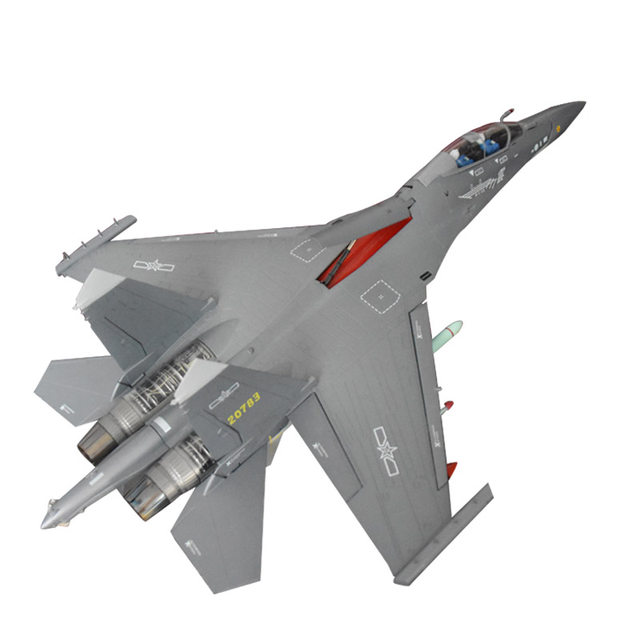 Finished J-16D fighter alloy model